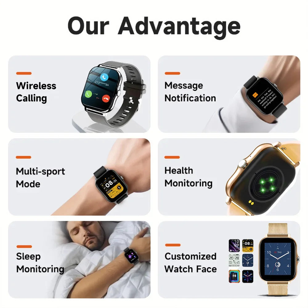 Xiaomi  SmartWatch Android Phone 1.44" Color Screen Full Touch Custom Dial Smart Watch Women Bluetooth Call Smart Watch Men