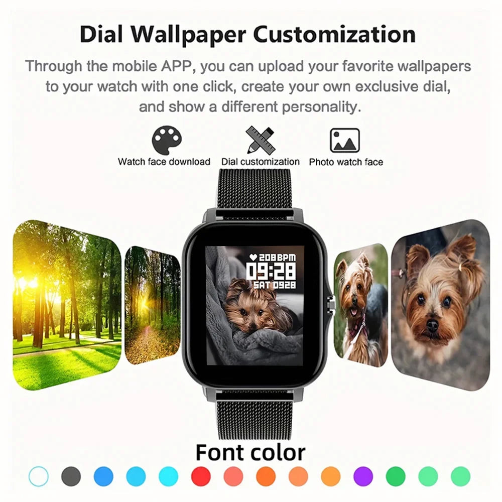 Xiaomi  SmartWatch Android Phone 1.44" Color Screen Full Touch Custom Dial Smart Watch Women Bluetooth Call Smart Watch Men